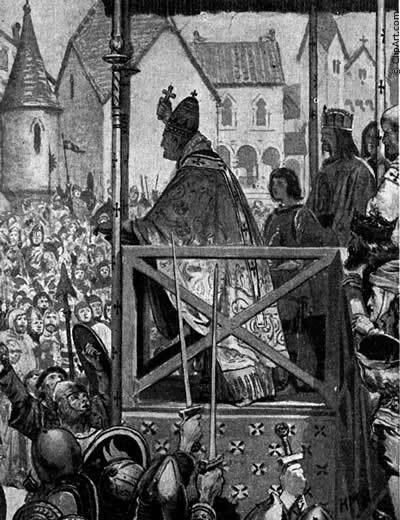 罗马教皇乌尔班二世宣布发起十字军东征